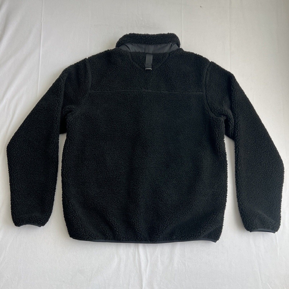 Legends Sherpa Jacket Mens Large Black Full Zip Fleece Outdoors Elbow Patch - Picture 11 of 12